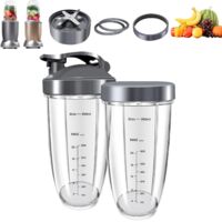 Un ensemble de 8 bols mélangeurs et lames de rechange pour NutriBullet, compatible avec les mélangeurs NutriBullet 600W/900W.