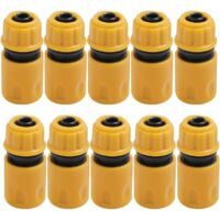 Embout Tuyau D'arrosage 10pcs, Raccord Tuyau D'arrosage, Jardin en Plastique Raccords d'Arrosage Rapides, Raccord Arrosage, Embout Arrosage, Raccord Tuyau, Jardin Raccords d'Arrosage Rapides--