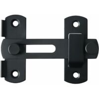 Verrou Porte Coulissante Serrure Volet Loquet Porte Verrou Portail à Bascule Boulon avec Vis pour Porte, Fenêtre, Placard et Jardin, Finition Noir Mat en Acier Inoxydable