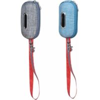 2Pcs Distributeur Sac à Crottes Chien en Tissu, Distributeur de Sacs à Déjections Canines avec Crochet Support de Sac pour Sac à Crotte Chien/ Sac a Caca Distributeur Sac à Crotte pour Chien (blue + g