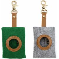 2 Pièces Distributeur Sacs Ramasse Crottes Chiens, Distributeur Sac pour Chiens, Distributeur Sac a Crottes Chien, Avec Boutons Pression et Porte Clés, pour Randonnée et Voyages (2 Couleurs) 117cm Ter