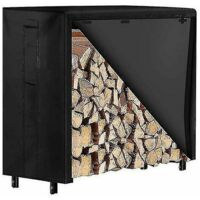 Déstockage,Support à bois de chauffage avec couvercle porte-bûches extérieur de grande capacité avec couvercle support en bois Oxford stockage de bois de chauffage étanche 600d