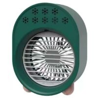 Mini Climatiseur Portable, Climatiseur Mobile Sans Évacuation, Ventilateur Silencieux Chambre, Climatiseur Mobile Silencieux, Clim Portable Rechargeable USB Petit Humidificateur Air 3600mAh 4 en 1, Ve