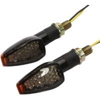 Clignotants, LED de Moto Dual Sport Clignotants pour Yamaha R1 R6 FZ XT WR TW TT-R Noir+Couverture à Motifs Noir