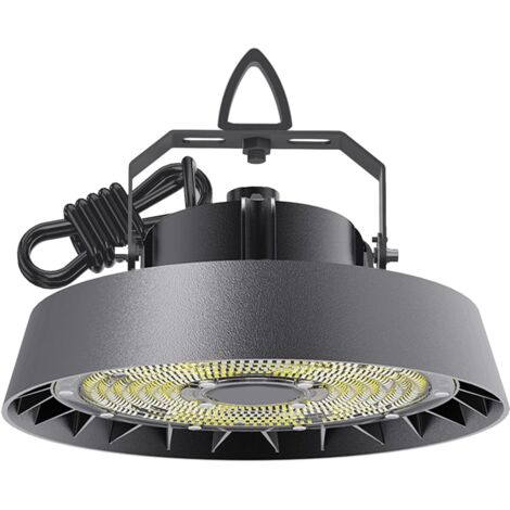 Mondlicht spots LED de salle 150W Blanc froid 5000 K , 24000 lm Angle d'éclairage 90° UFO Highbay Lampe industrielle IP65 Éclairage d'intérieur pour entrepôt commercial, atelier, garage