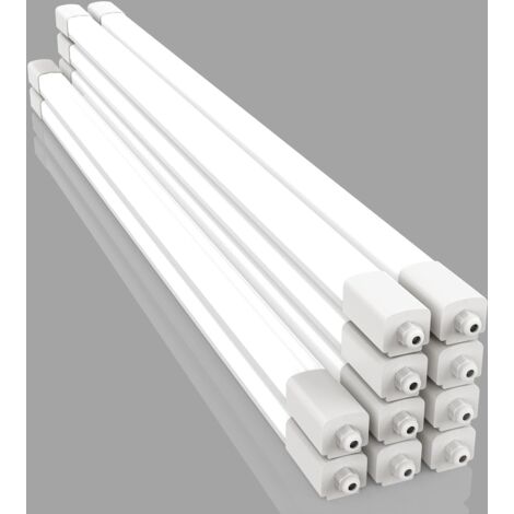 Amdelne LED Neon 120 cm LED 36 W 3600 LM Blanc chaud 4000 K Tube néon, IP65 blanc-10pcs