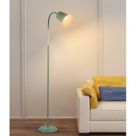 Antenlicht Lampadaire Modern Industriel Vert 159cm,E27 max. 60W,Orientable 360°,Interrupteur à Bouton,Lampe à Pied pour Salon Chambre-sans ampoule