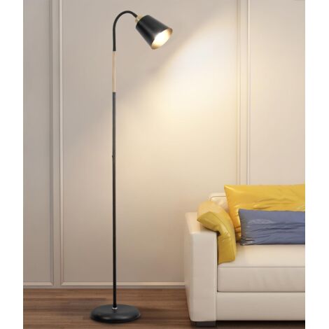 Antenlicht Lampadaire Modern Industriel Noir 159cm,E27 max. 60W,Orientable 360°,Interrupteur à Bouton,Lampe à Pied pour Salon Chambre-sans ampoule
