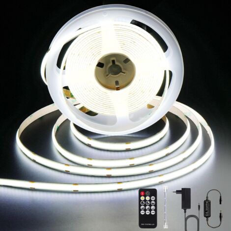 Antenlicht-Ruban LED COB 10m 324LED/m,RGB 72W 7920LM,Dimmable 6000K,CRI90+,RF Télécommande,auto-adhésif,éclairage intérieur pour Décoration Maison [Classe E]