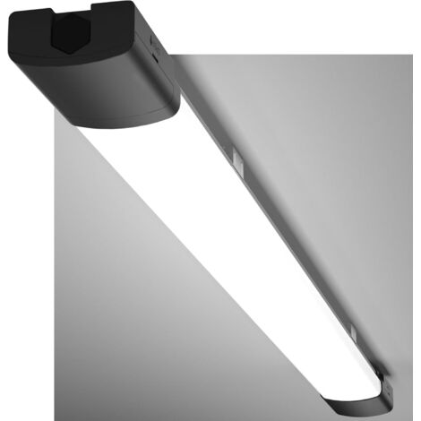 Modlicht Tube LED étanche Noir 90cm 30W 3350LM 5000K,PC,IP65,110LM/W,Éco 70%,ultra-fin Réglette LED pour Garage Atelier Buanderie [Classe E]
