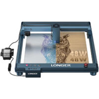 40W Laser Graviermaschine Professionaler B1 40W Lasergravierer mit Luftpumpe für DIY Denim, Edelstahl, Holz, Acryl, Farbgravur auf Metall, Erweitere Arbeitsfläche 450mm x 440 mm