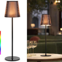 Tischlampe kabellos hängbar tragbar LED Tischleuchte schwarz