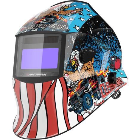 ARCCAPTAIN Casque de soudage HSH - S800 avec grand écran de visualisation, auto - assombrissement,réponse en 1/25000 s et couleur réelle