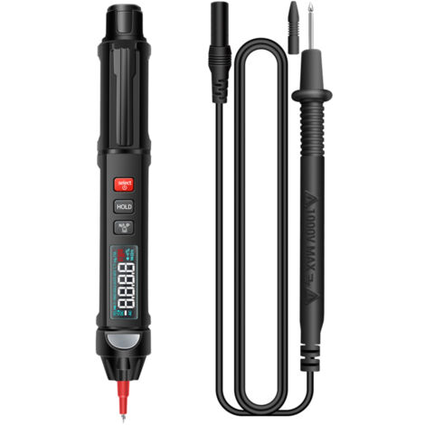 Multimètre numérique 6000 comptes avec pointeur, écran LCD rétroéclairé, lampe torche, détection NCV, extinction automatique, mesure tension, courant (1/5)