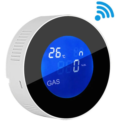 Alarme de gaz de ville, détecteur de fuites de gaz, Wi-Fi, communication smartphone, prévention des sinistres domestiques, haute précision, envoi d'al