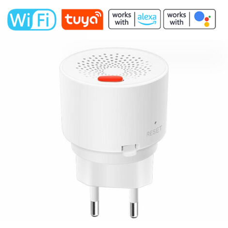 Détecteur de gaz naturel Tuya WiFi à brancher, compatible avec application mobile, détectant les gaz inflammables, le méthane, le propane (1/5)
