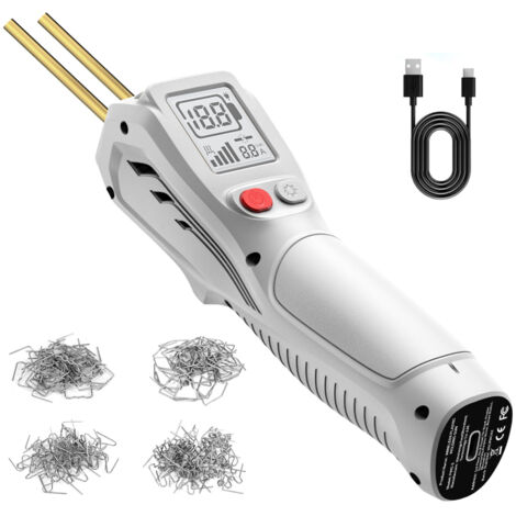 Soudure plastique sans fil 500W, kit de soudure avec 200 staples chauds, rechargeable USB 5000mAh