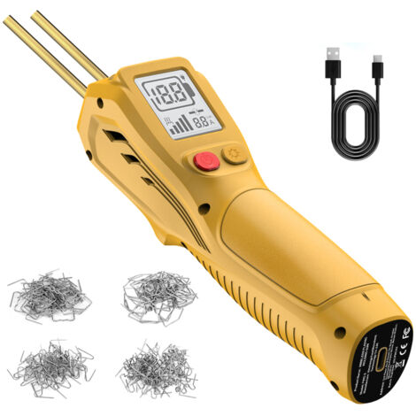Soudureuse plastique sans fil 500W, kit de soudure avec 200 agrafes chaudes, rechargeable USB 5000mAh