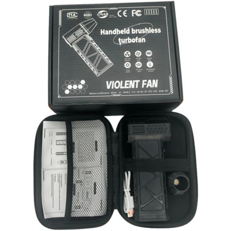 Ventilateur à jet portatif sans balais Turbofan, 130 000 tr/min, 200 W haute puissance, souffleur d'air comprimé, outil de nettoyage avec interface de (1/5)