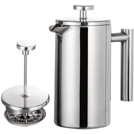 Cafetière à piston en acier inoxydable à double paroi isolée, 350 ml/800 ml/1000 ml (1/5)