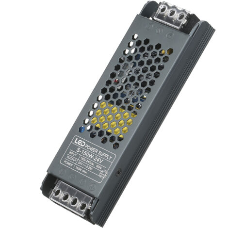 Adaptateur secteur ultra-mince pour ruban LED, transformateur AC190V-240V vers DC 24V 6,26A 150W, convertisseur de puissance à découpage