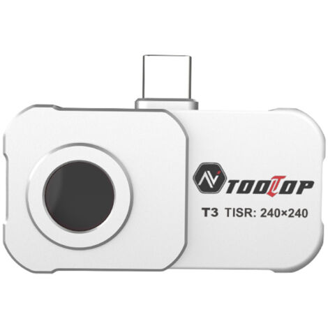Caméra thermique, résolution améliorée 240 × 240, caméra infrarouge 25 Hz avec objectif macro, USB-C, enregistrement photo et vidéo, plage de température de -20 °C à 550 °C