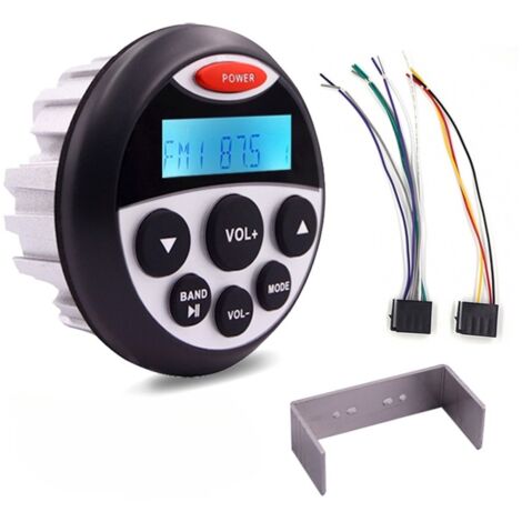 Radio marine Yacht BT Voice Box, lecteur MP3 étanche USB en aluminium moulé sous pression, radio audio Bluetooth étanche pour bateau, stéréo marine, lecteur MP3 (1/5)