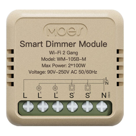 Variateur intelligent WiFi Tuya, module DIY pour interrupteur d'éclairage, application mobile, contrôle à distance des appareils domestiques, compatible avec Google Assistant pour la commande vocale (1/5)