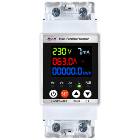 Disjoncteur intelligent monophasé Tuya WiFi réenclenchement automatique affichage numérique tension réglable protection fuites courant compteur énergie kilowattheures