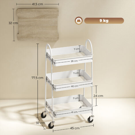 LZQ Chariot De Cuisine à 5 Niveaux, étagère Rotative Pour Fruits Et LZQ Chariot De Cuisine à 5 Niveaux, étagère Rotative Pour Fruits Et