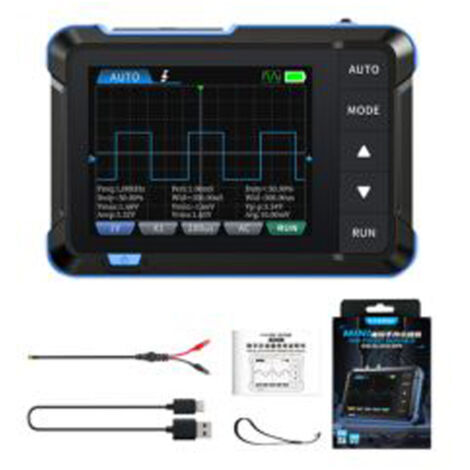 Oscilloscope numérique portatif avec générateur de signaux, écran 2,8 pouces, bande passante 1M, débit d'échantillonnage 5MS/s