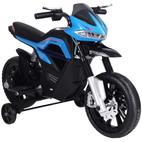Moto électrique pour enfants 6V avec lumières, musique et frein avant, bleue, pour les 3-8 ans,moto electrique enfants (1/5)