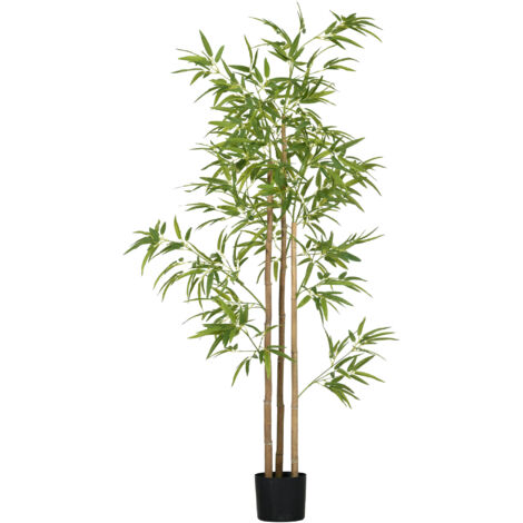 Plante artificielle en bambou, hauteur 180 cm avec pot, décoration intérieure, très réaliste. (1/5)