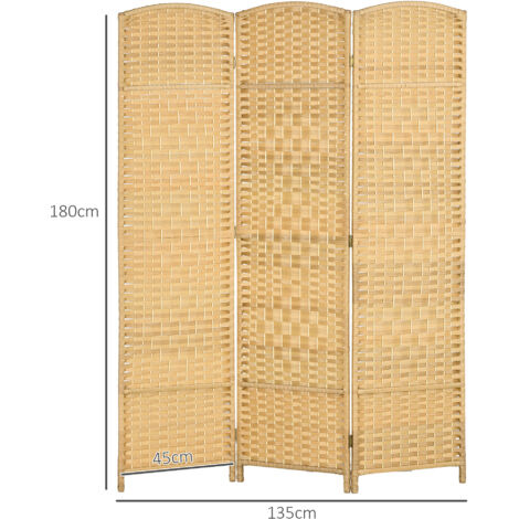 Paravent Intérieur En Bois 4 Panneaux 180 X 180 Cm Séparateur De Pièce