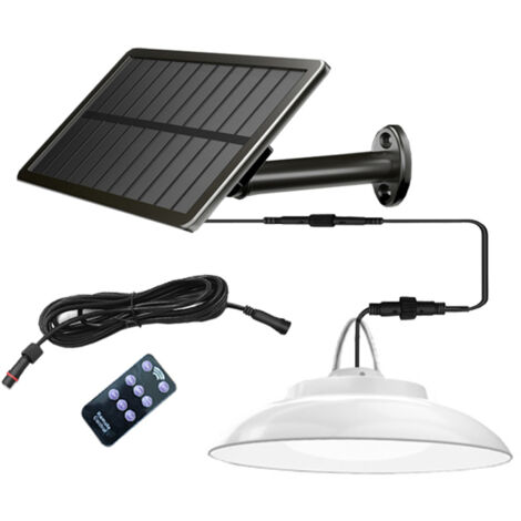 Lampe solaire 2,5 W, panneau solaire 8 W, LED à induction, applique murale extérieure pour maison, cour, garage ou jardin, 48 LED (1/5)