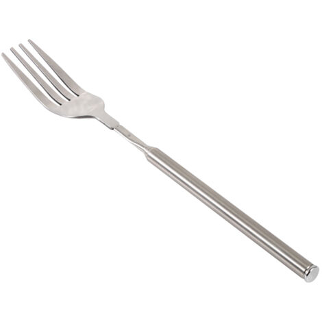 Fourchette télescopique extensible pour barbecue, fruits et desserts, à long manche, en acier inoxydable