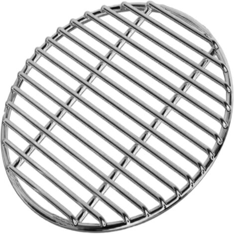 Grille de barbecue circulaire épaisse en acier inoxydable de 40 cm de diamètre, avec support de cuisson vapeur et de refroidissement (idéale pour le camping, les pique-niques et le jardin).