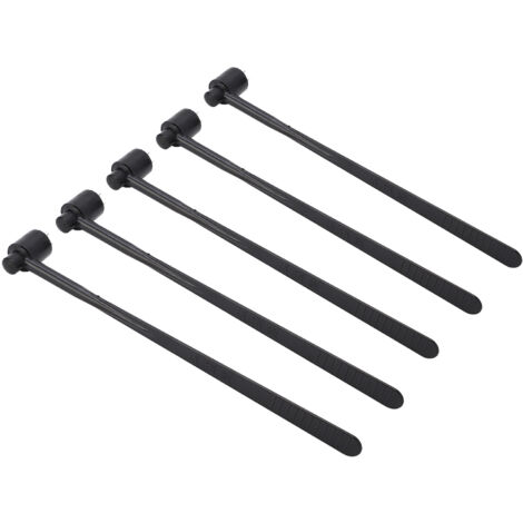 Marteau dermique Plum Blossom (lot de 5) à une extrémité, manche en ABS noir et acier inoxydable, pour usage industriel (1/5)