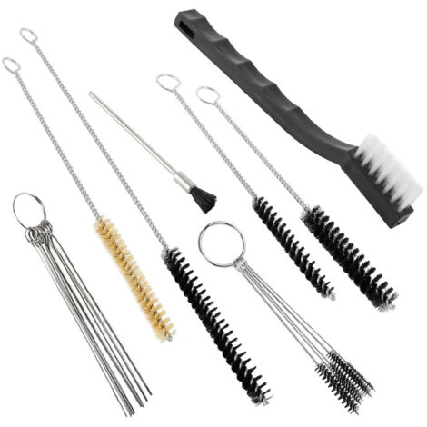 Kit de nettoyage 21 pièces pour pistolet à peinture et aérographe, brosses nylon, aiguilles, pour entretien matériel