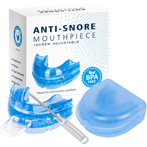 Dispositif anti-ronflement ajustable, protège-dents avec étui, pour prévenir grincement dents