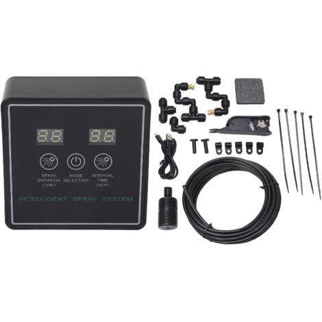 Brumisateur intelligent pour reptiles, pulvérisation auto, humidificateur minuterie, buses réglables 360° pour terrarium