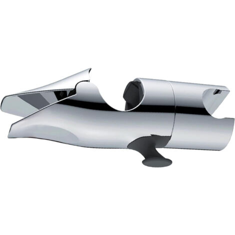 Support douchette réglable pour barre coulissante, compatible pommeaux douche diamètre 18-25mm, fixation coulissante, accessoire salle bain, installation facile (1/5)