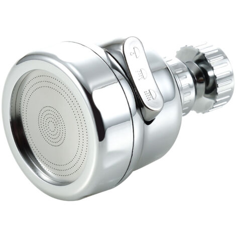 Rallonge de robinet pivotante à 360°, douchette de cuisine pressurisée anti-éclaboussures, 3 modes, économie d'eau, pommeau de robinet en cuivre noir, compatible avec tous les modèles. (1/5)
