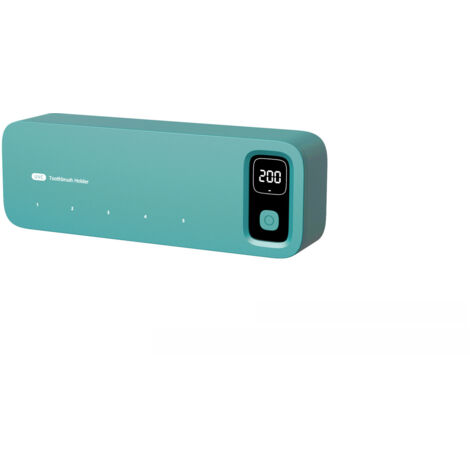 Stérilisateur brosses dents UV vert turquoise, désinfection séchage auto, support électrique mural sans perçage, chargement séchage air libre (1/5)