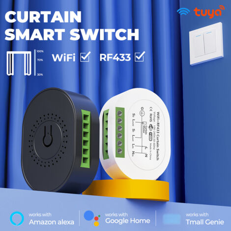 Module rideau intelligent Tuya WiFi RF433, télécommande, commande ...