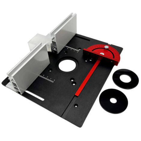 Ensemble de 3 plaques d'insertion pour table de défonceuse, en alliage d'aluminium, pour le fraisage du bois, outil auxiliaire de gravure et de découpe, établis de menuiserie