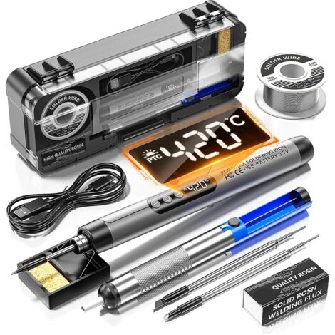 Fer à souder numérique rechargeable USB Sreuyong, température réglable, interface Type-C, outil de soudage intelligent (1/5)