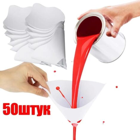 Lot 50 cônes filtre peinture Maille nylon fin Filtration impuretés Pour pistolet à peinture Fini sans défauts Usage professionnel (1/5)