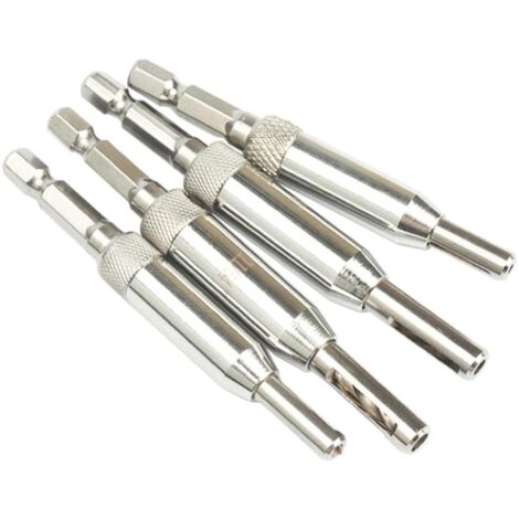 Outil perceur pour charnières porte/fenêtre Alésoir auto-positionnant Set perçage bois avec foret hexagonal Pour installation rapide de paumelles (1/5)