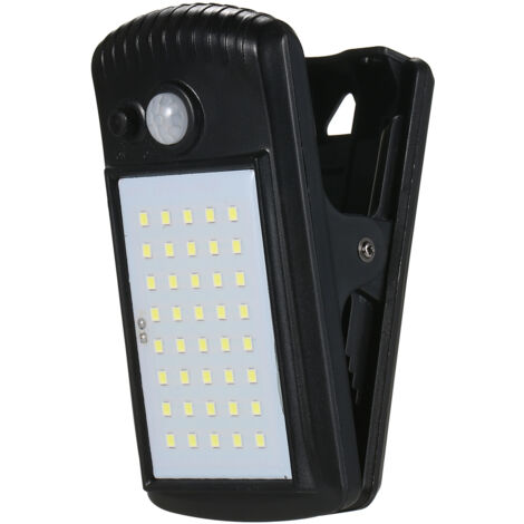 40LEDs Outdoor Solar Lights Clip-on Motion Sensor Lights Clamp Lamp IP65 Waterproof for Fence Deck Wall Garage Patio